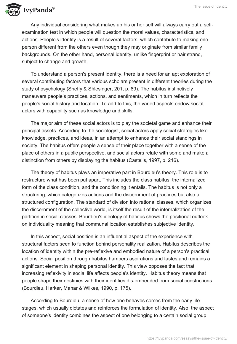 The Issue of Identity. Page 2