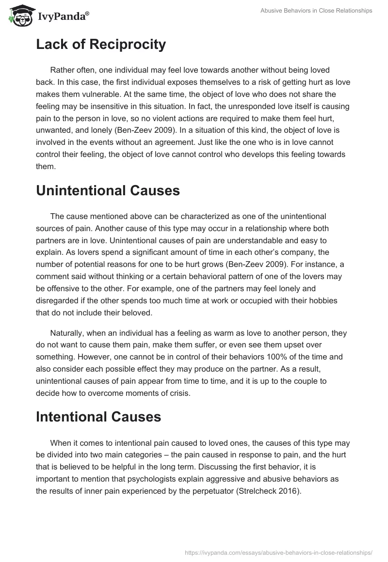 Abusive Behaviors in Close Relationships. Page 2