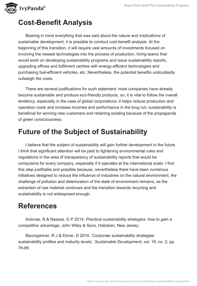 Royal Dutch Shell Plc's Sustainability Programs. Page 5