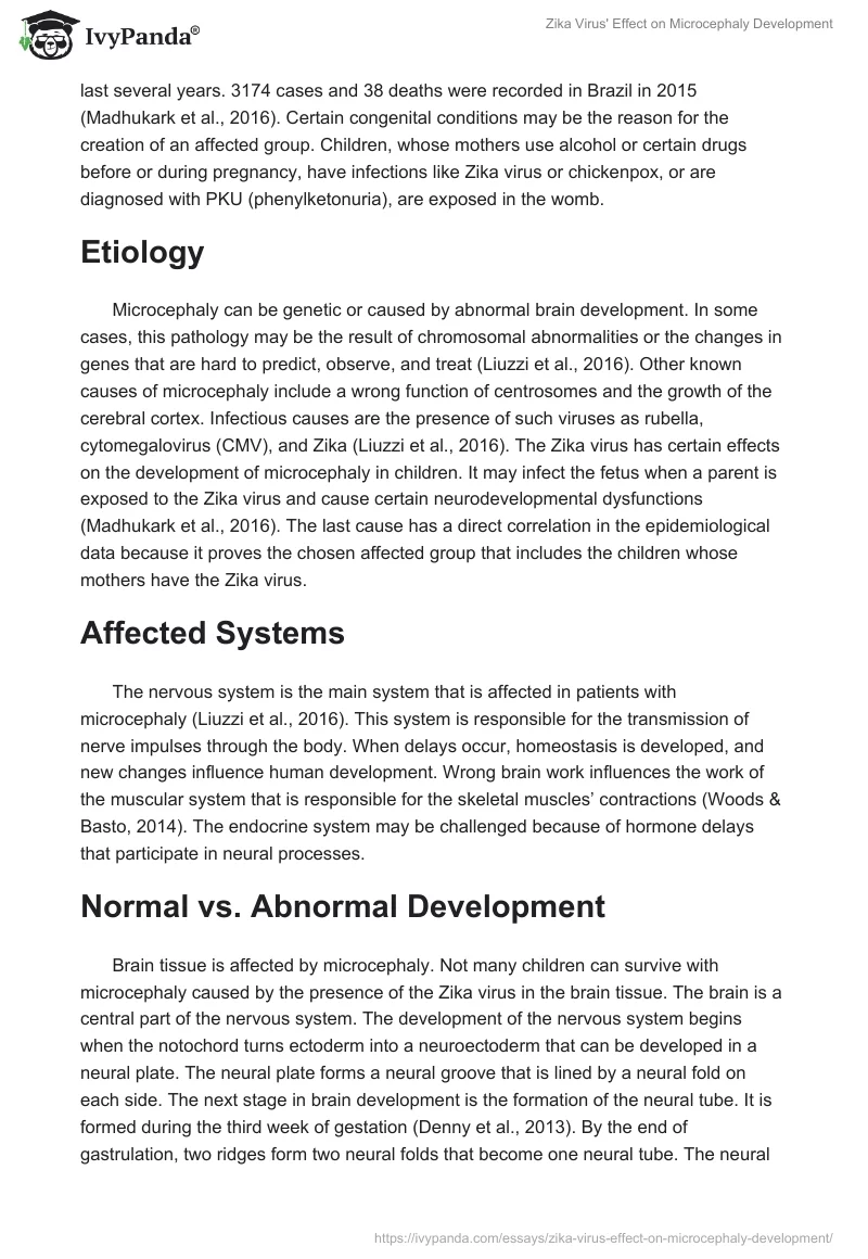 Zika Virus' Effect on Microcephaly Development. Page 2