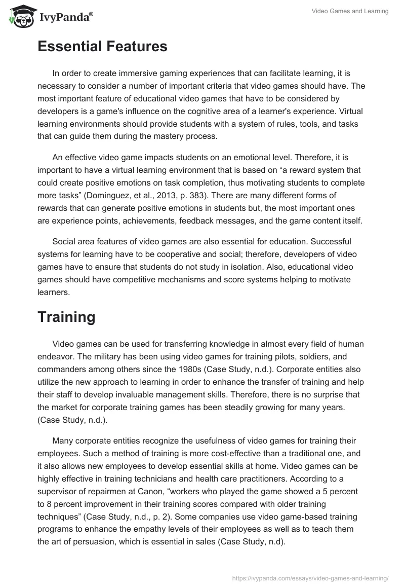 Video Games and Learning. Page 3