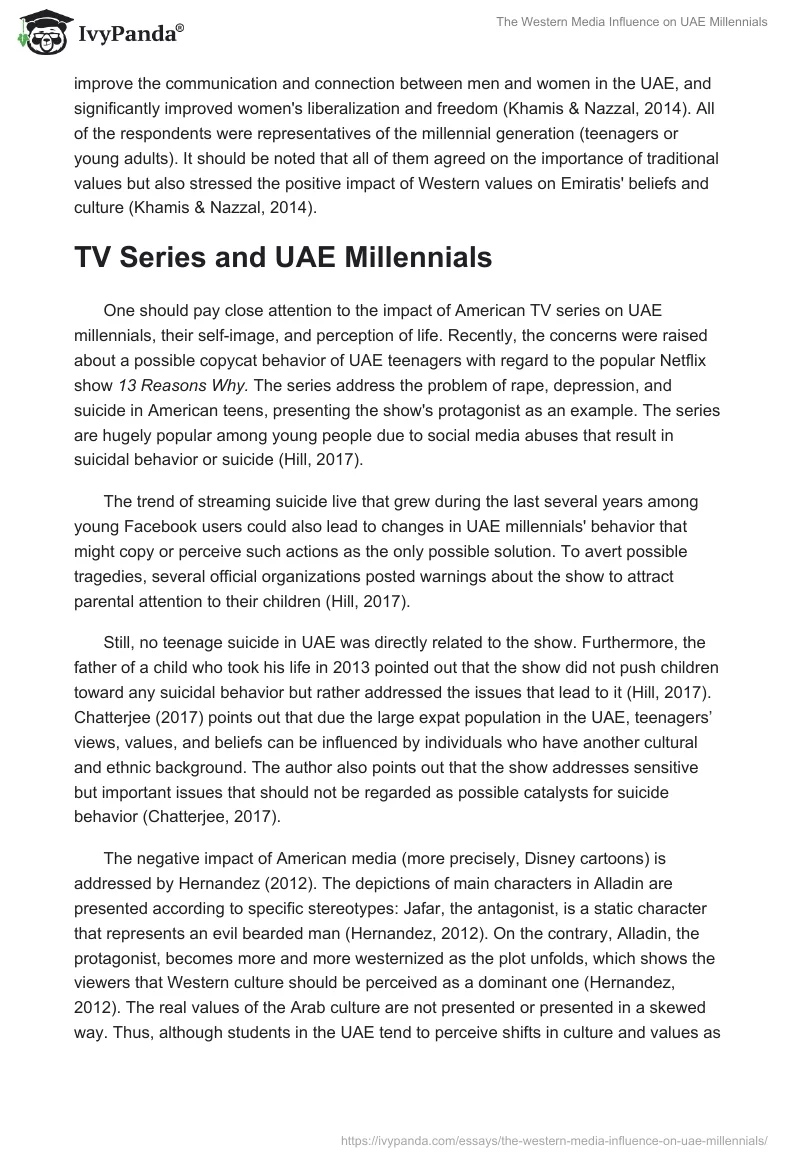 The Western Media Influence on UAE Millennials. Page 2