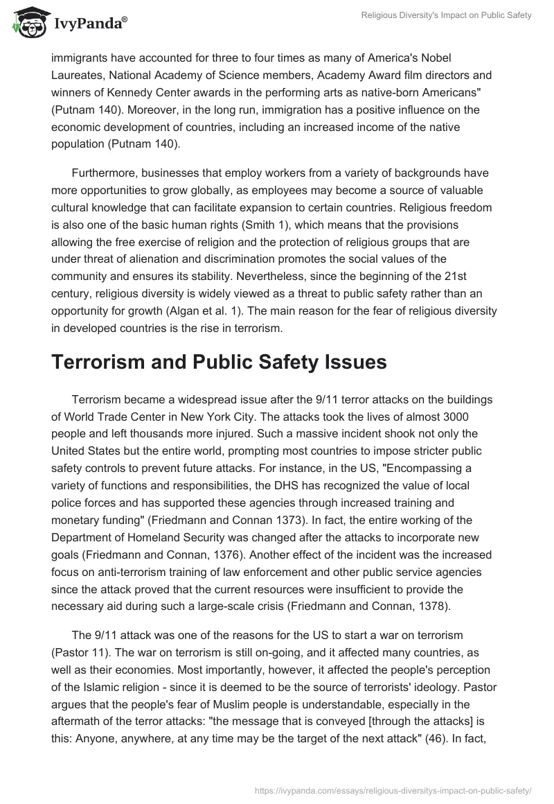 Religious Diversity's Impact on Public Safety. Page 5
