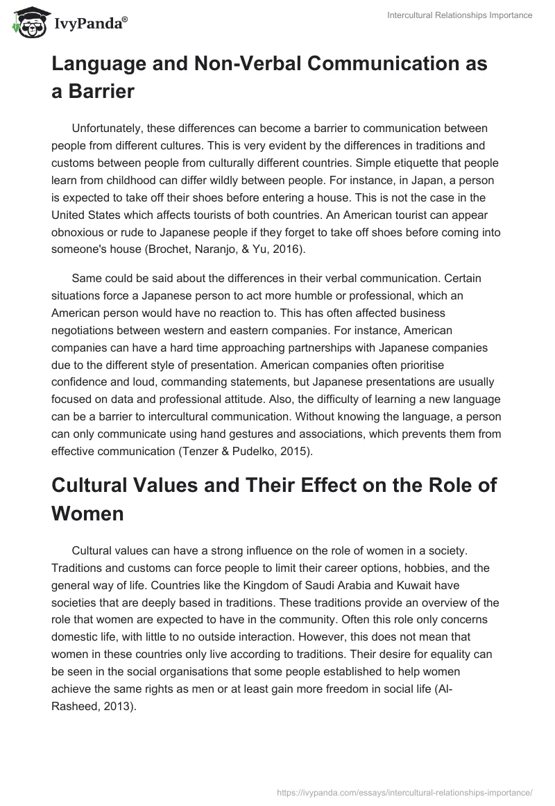 Intercultural Relationships Importance. Page 3