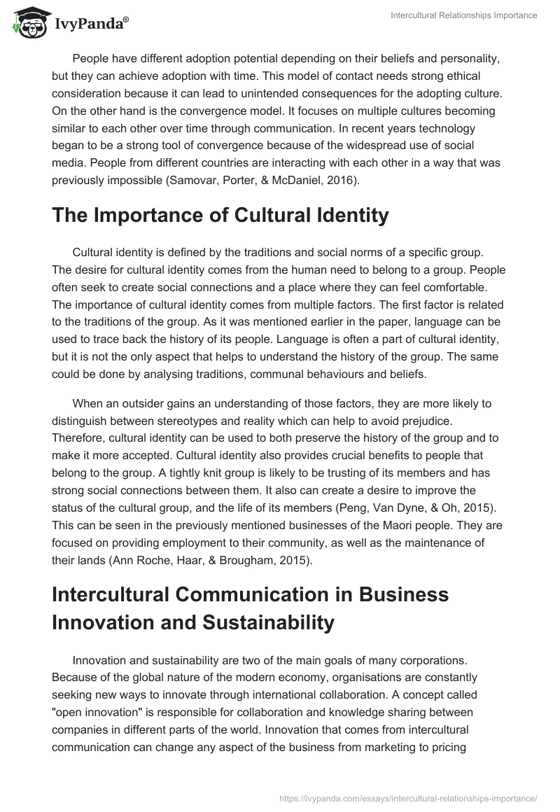 Intercultural Relationships Importance. Page 5