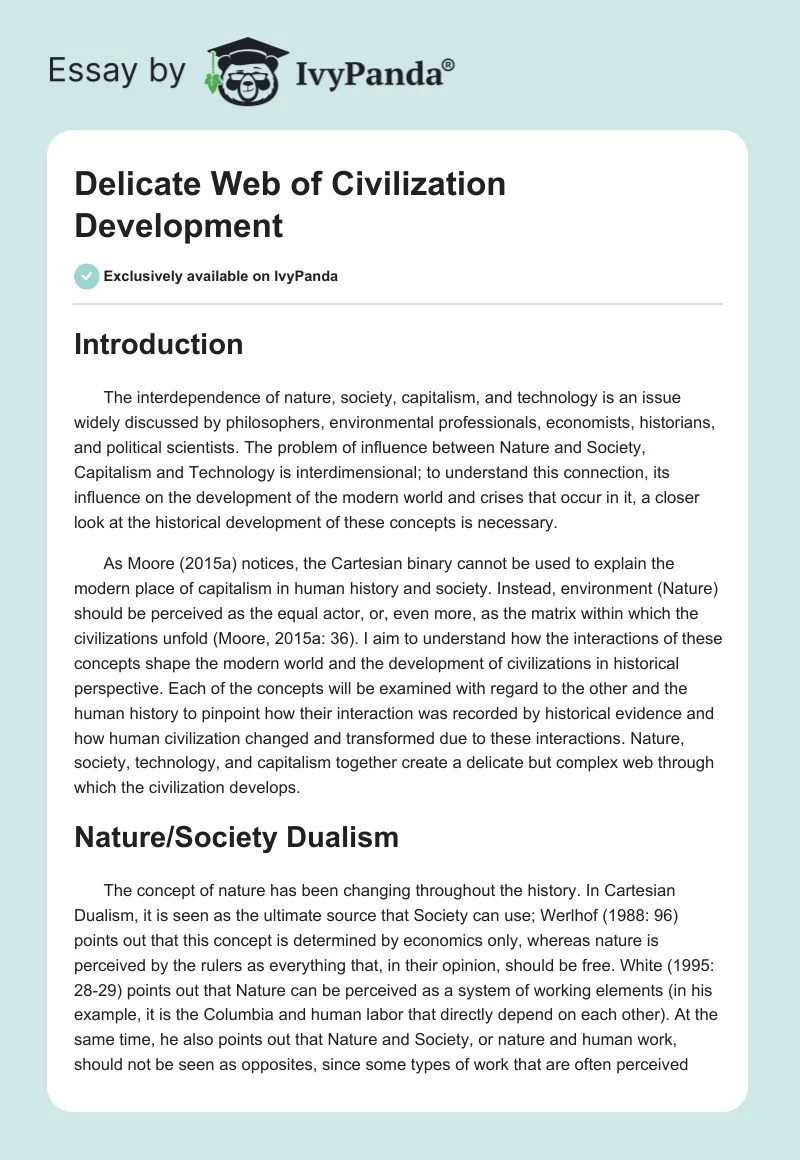 Delicate Web of Civilization Development. Page 1