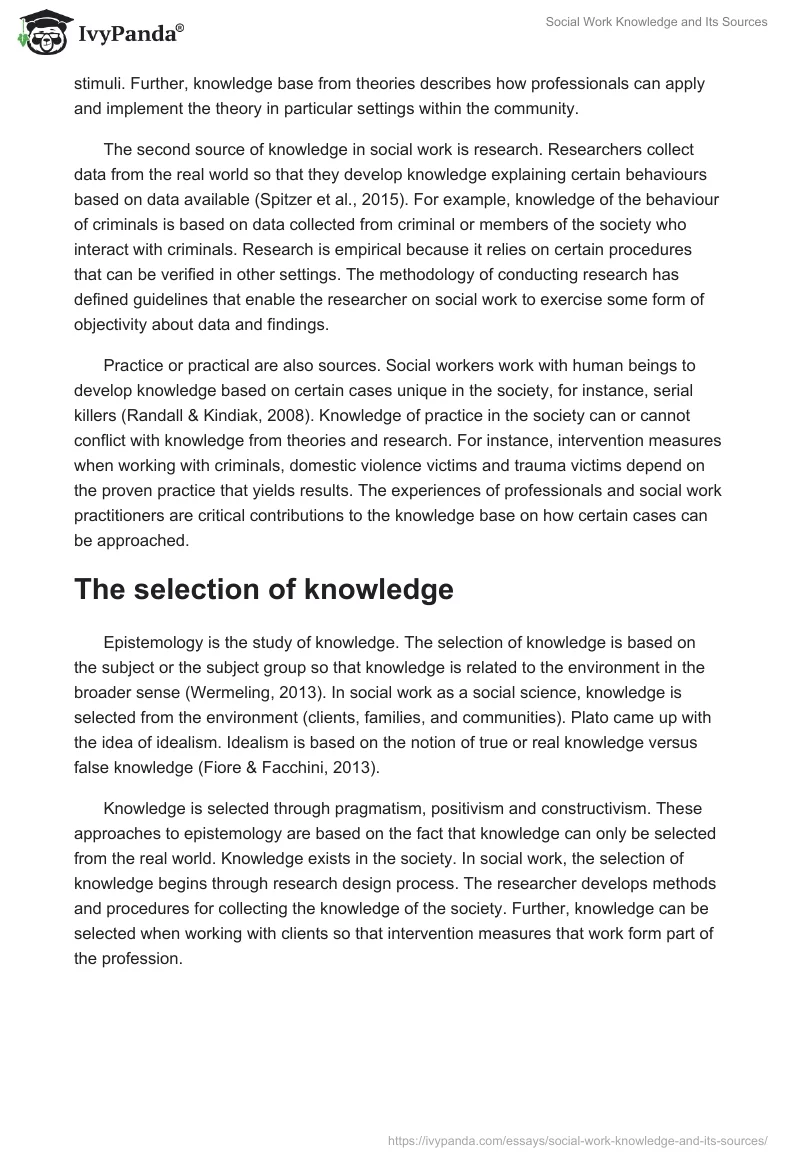 Social Work Knowledge and Its Sources. Page 3