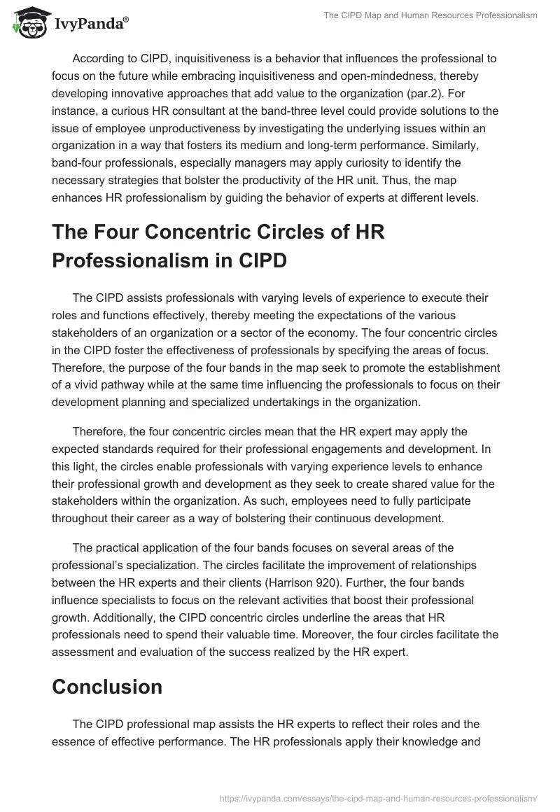The CIPD Map and Human Resources Professionalism. Page 3