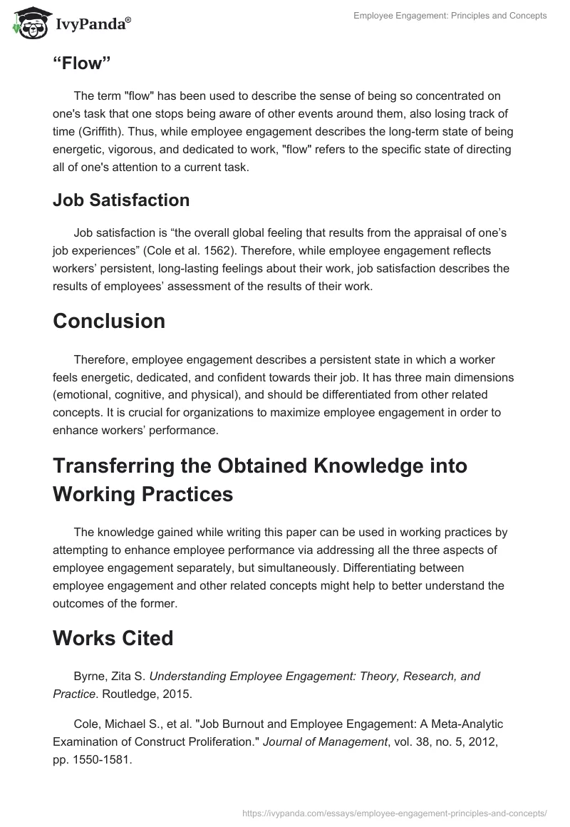 Employee Engagement: Principles and Concepts. Page 3