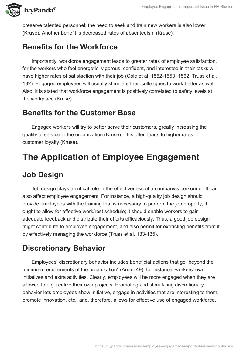 Employee Engagement: Important Issue in HR Studies. Page 2