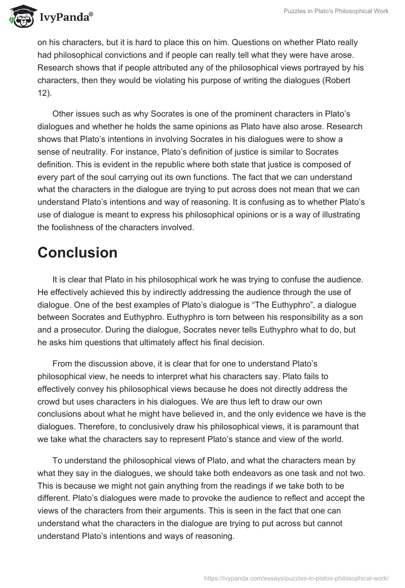 Puzzles in Plato's Philosophical Work. Page 2