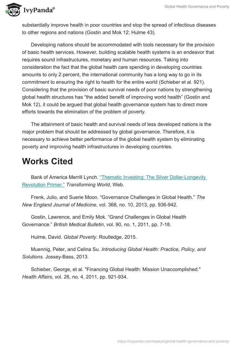 Global Health Governance and Poverty. Page 2