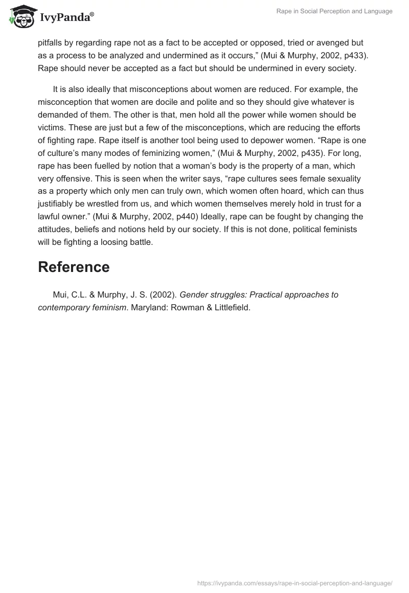Rape in Social Perception and Language. Page 2