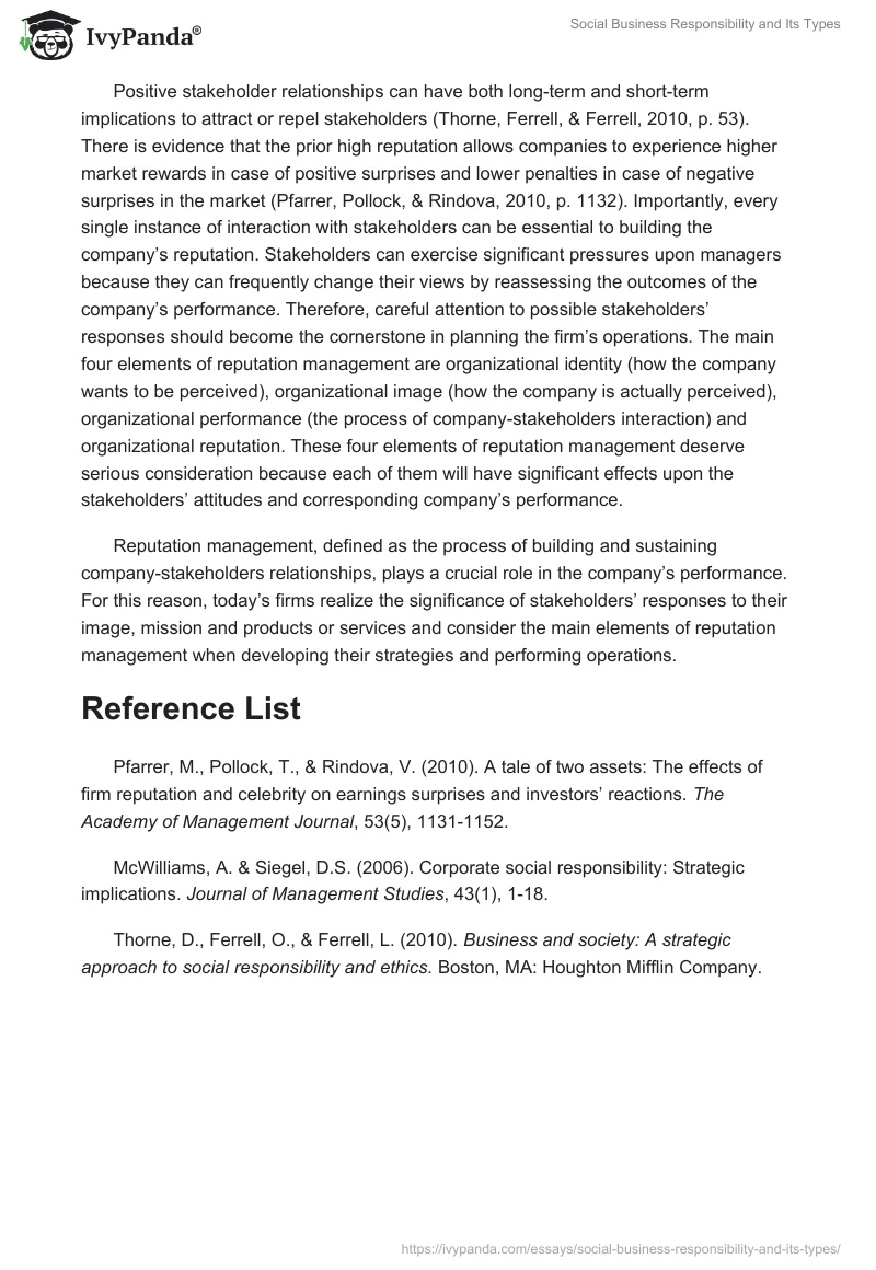 Social Business Responsibility and Its Types. Page 2