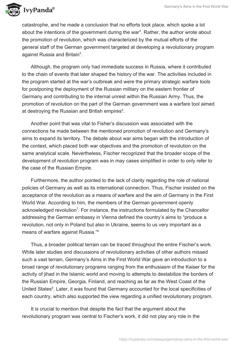 Germany's Aims in the First World War. Page 2