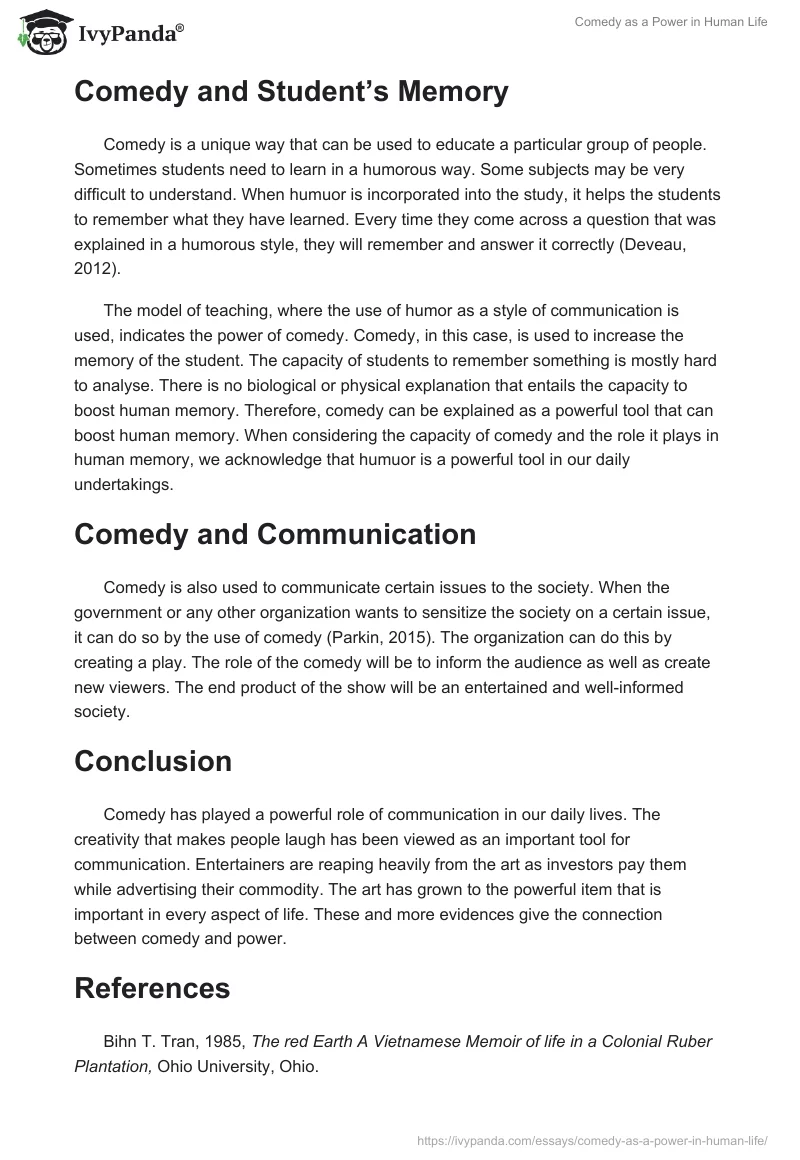 Comedy as a Power in Human Life. Page 3