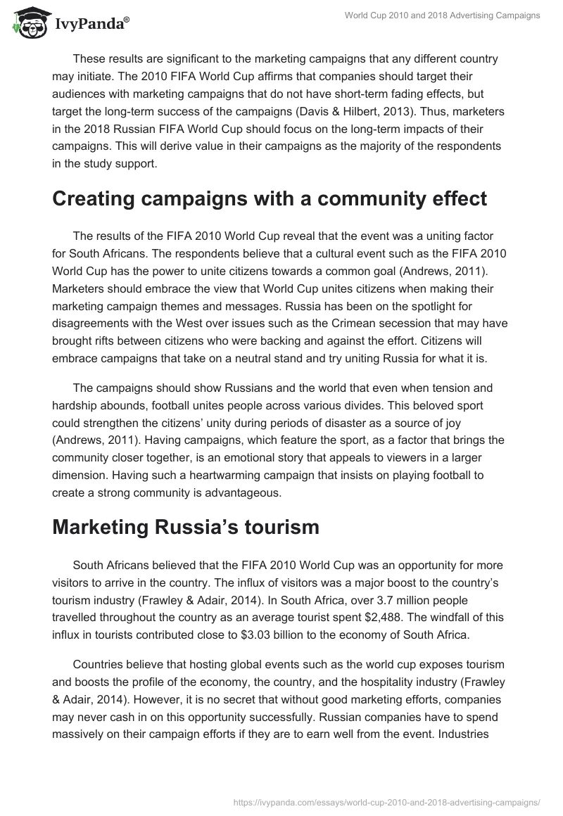 World Cup 2010 and 2018 Advertising Campaigns. Page 3