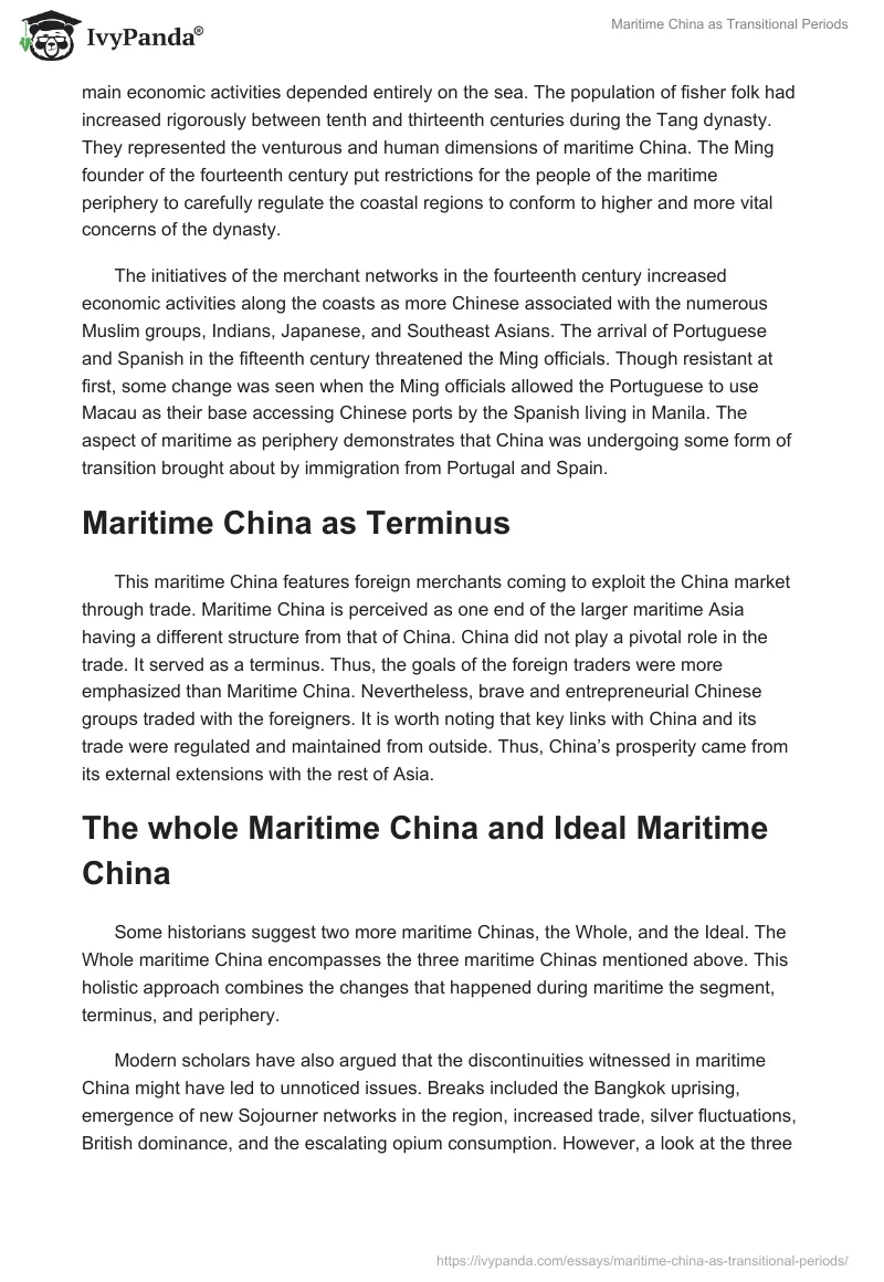 Maritime China as Transitional Periods. Page 2