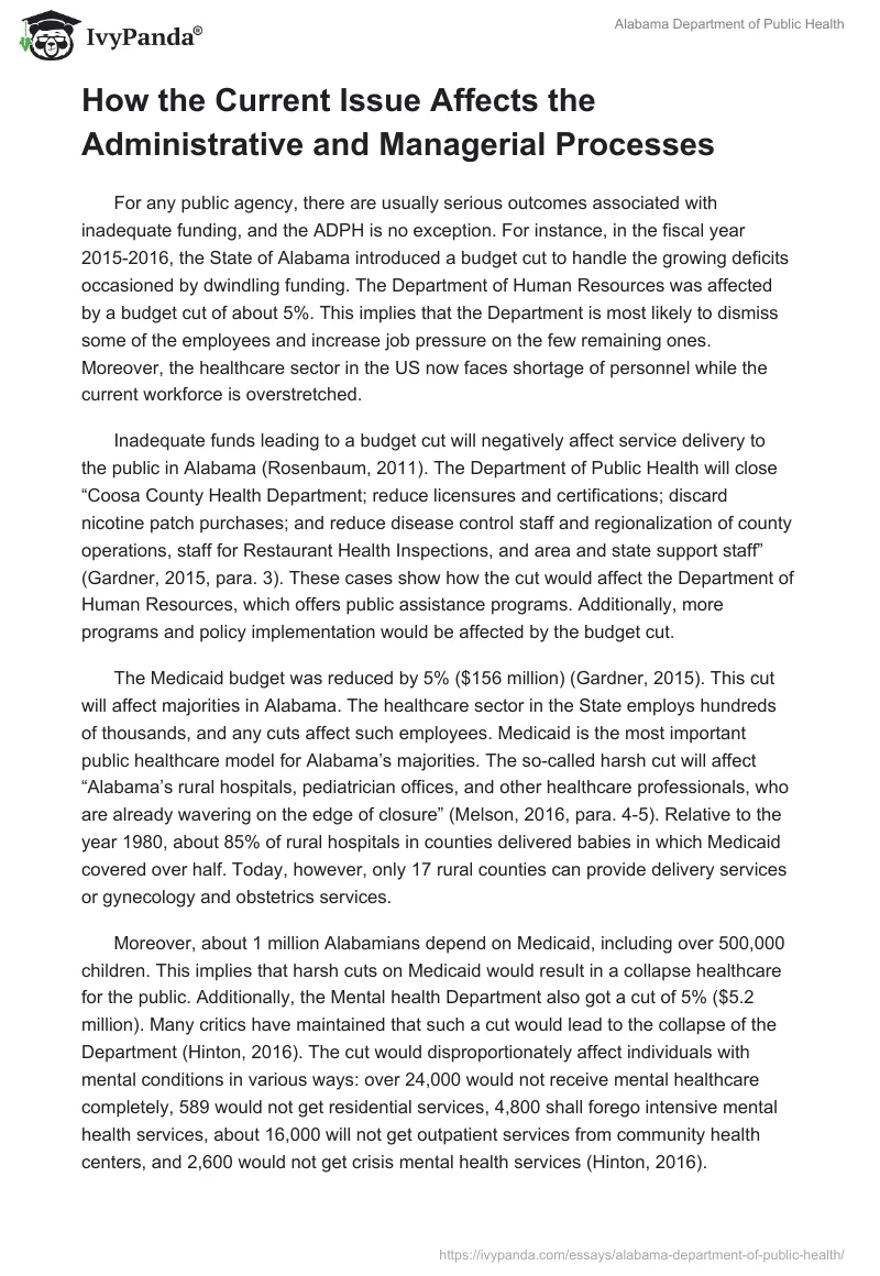 Alabama Department of Public Health. Page 2