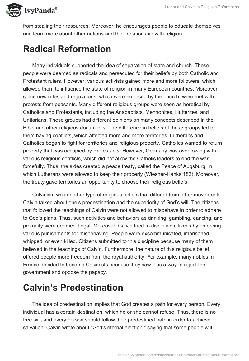Luther and Calvin in Religious Reformation. Page 2