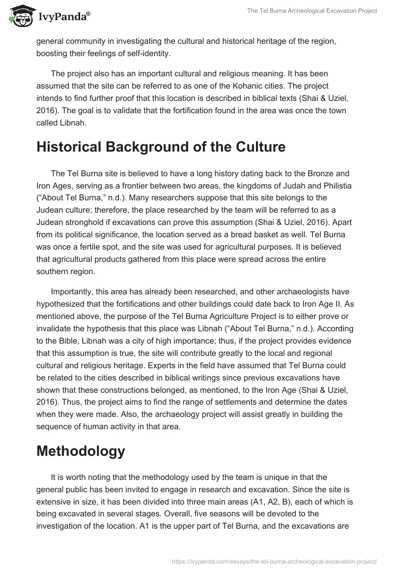 The Tel Burna Archeological Excavation Project. Page 2