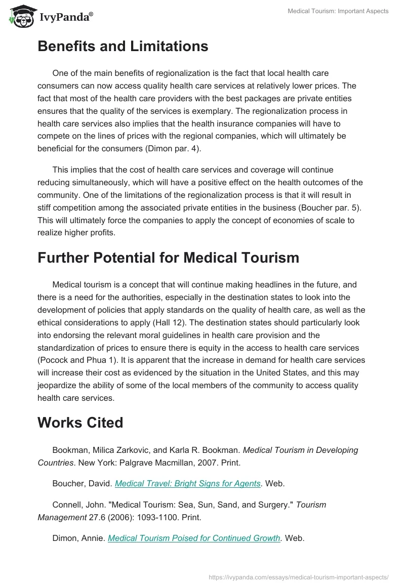 Medical Tourism: Important Aspects. Page 2