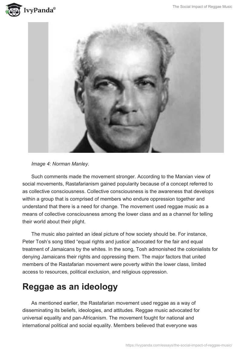The Social Impact of Reggae Music. Page 5