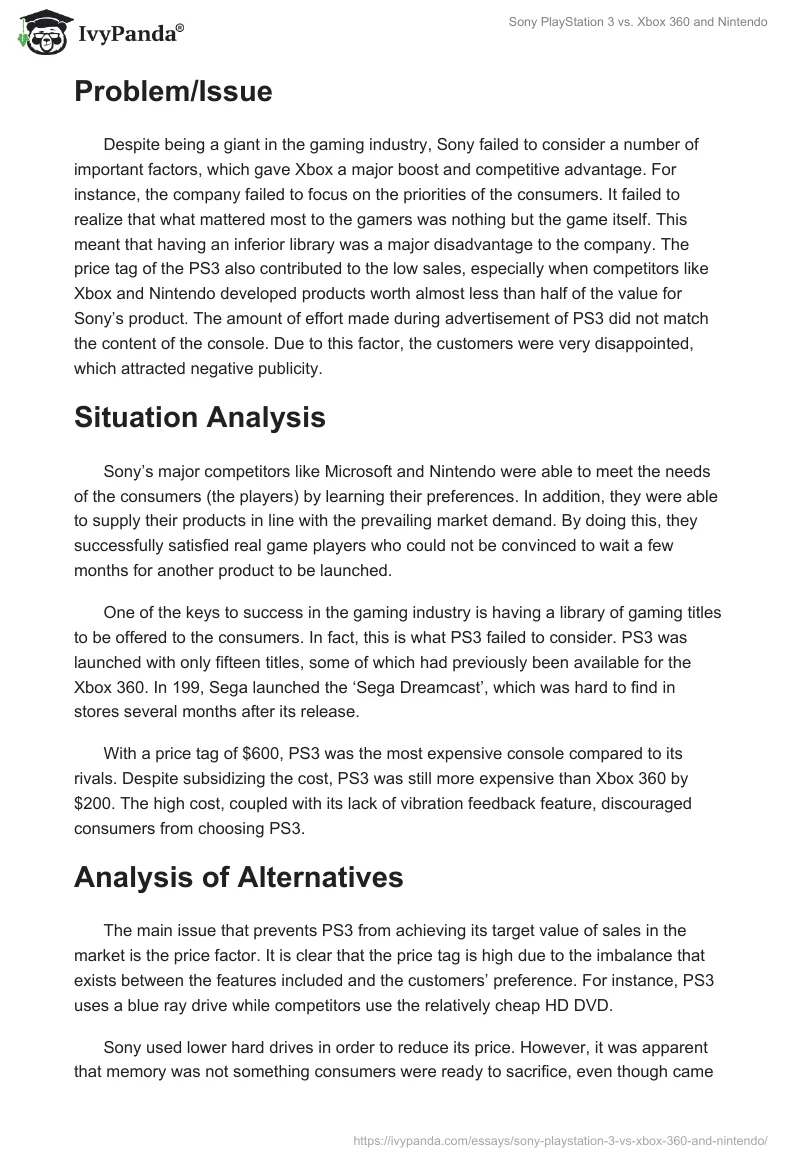 Sony PlayStation 3 vs. Xbox 360 and Nintendo. Page 2