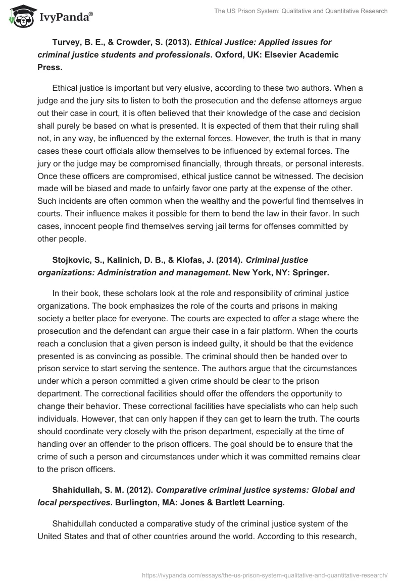 The US Prison System: Qualitative and Quantitative Research. Page 4