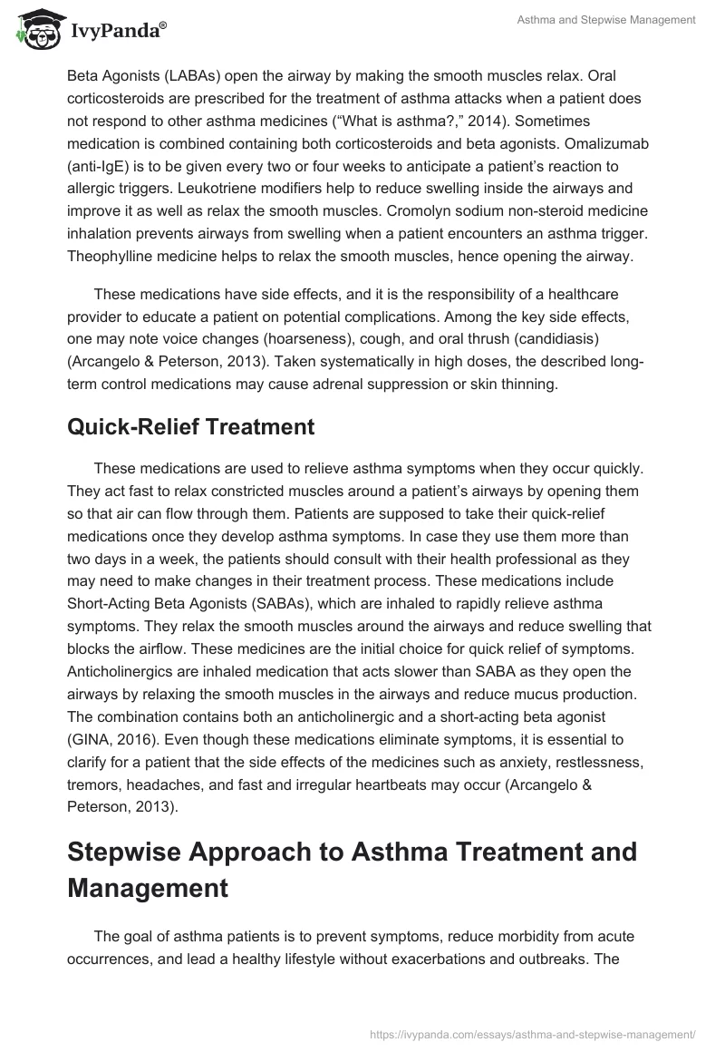 Asthma and Stepwise Management. Page 2