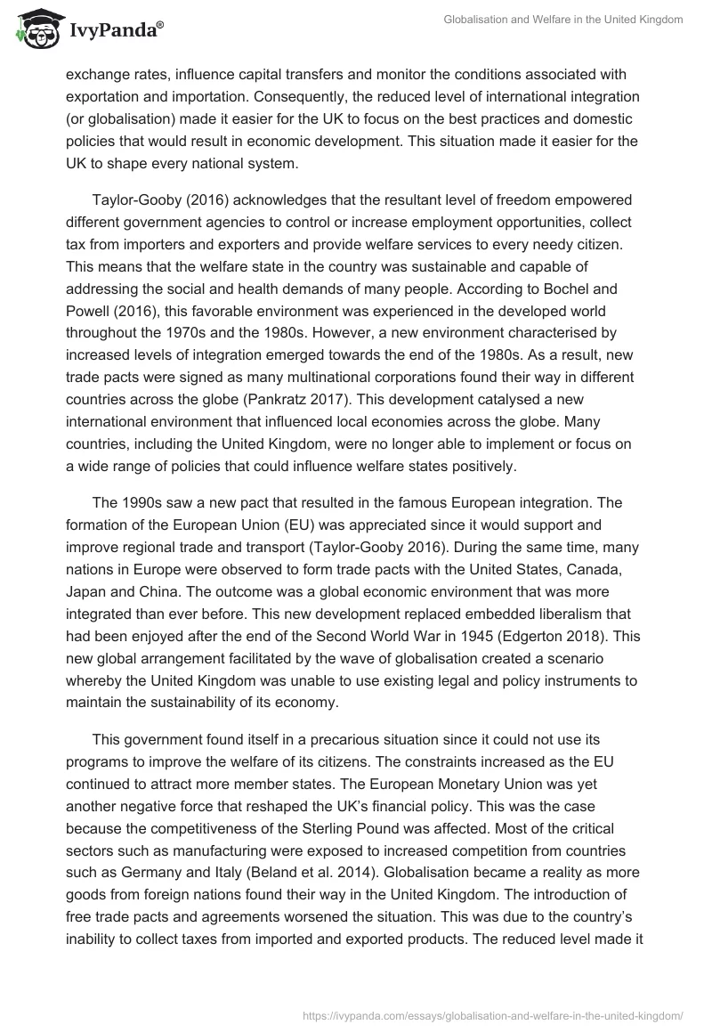 Globalisation and Welfare in the United Kingdom. Page 2