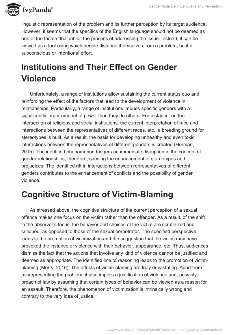 Gender Violence in Language and Perception. Page 2