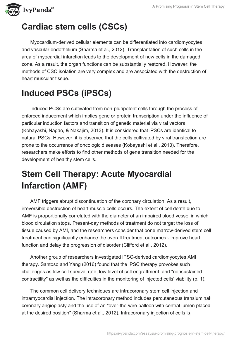 A Promising Prognosis in Stem Cell Therapy. Page 3