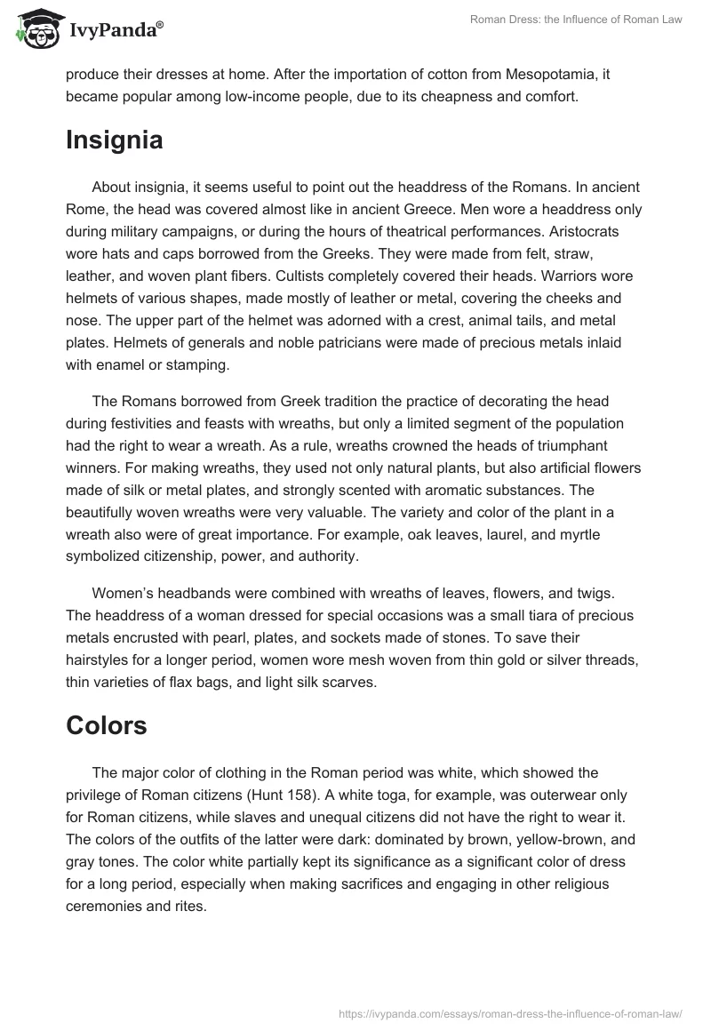 Roman Dress: the Influence of Roman Law. Page 3