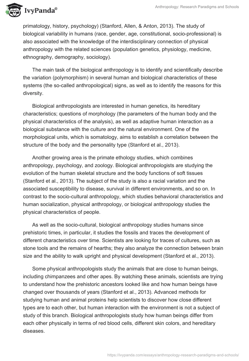 Anthropology: Research Paradigms and Schools. Page 5