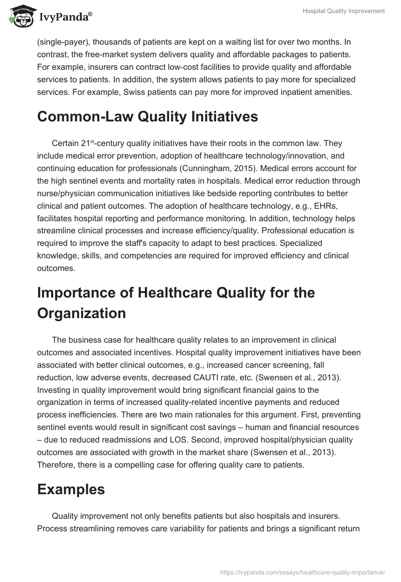 Hospital Quality Improvement. Page 3