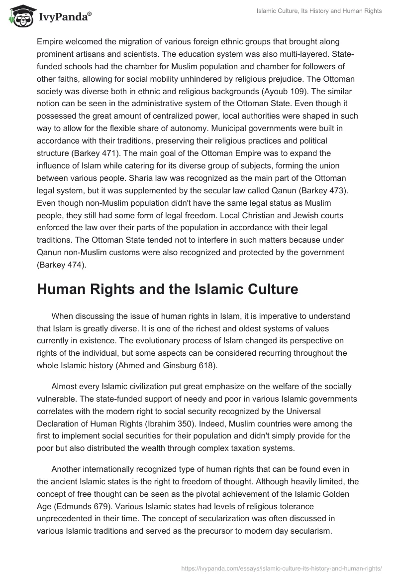Islamic Culture, Its History and Human Rights. Page 5