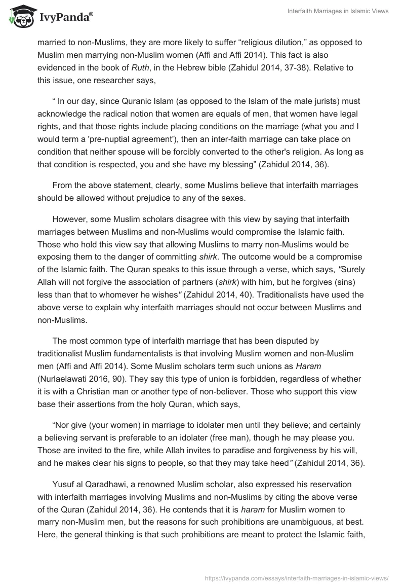 Interfaith Marriages in Islamic Views. Page 3