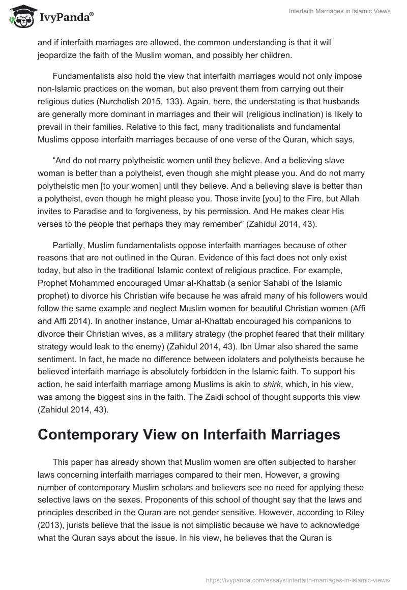 Interfaith Marriages in Islamic Views. Page 4