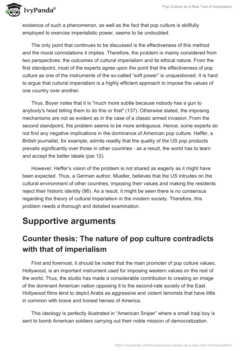 Pop Culture as a New Tool of Imperialism. Page 2