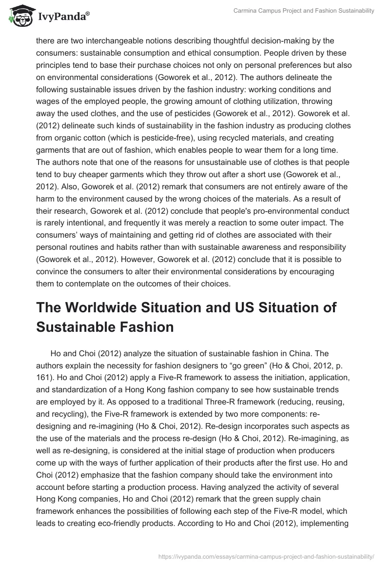 Carmina Campus Project and Fashion Sustainability. Page 4