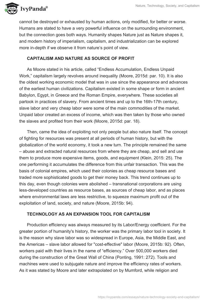 Nature, Technology, Society, and Capitalism. Page 2
