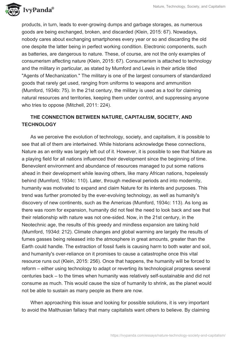 Nature, Technology, Society, and Capitalism. Page 4
