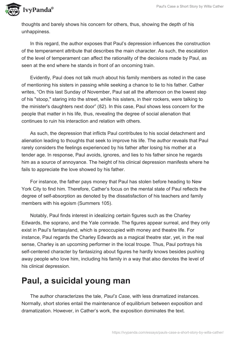 "Paul's Case" a Short Story by Willa Cather. Page 3