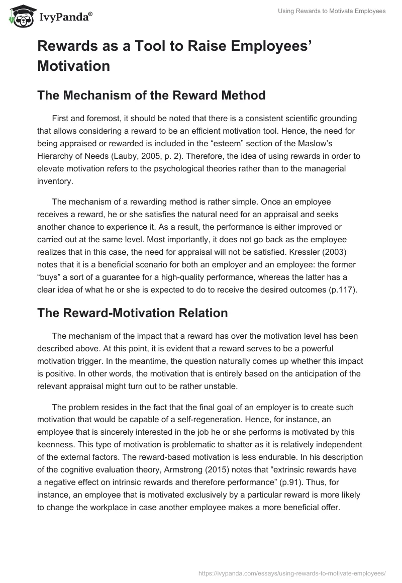 Using Rewards to Motivate Employees. Page 2