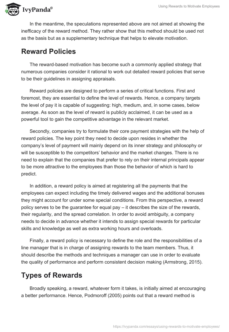 Using Rewards to Motivate Employees. Page 3