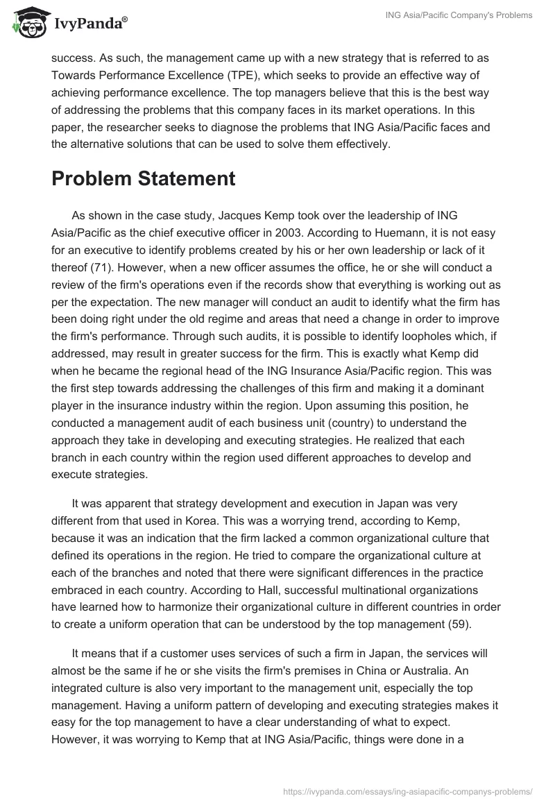 ING Asia/Pacific Company's Problems. Page 2