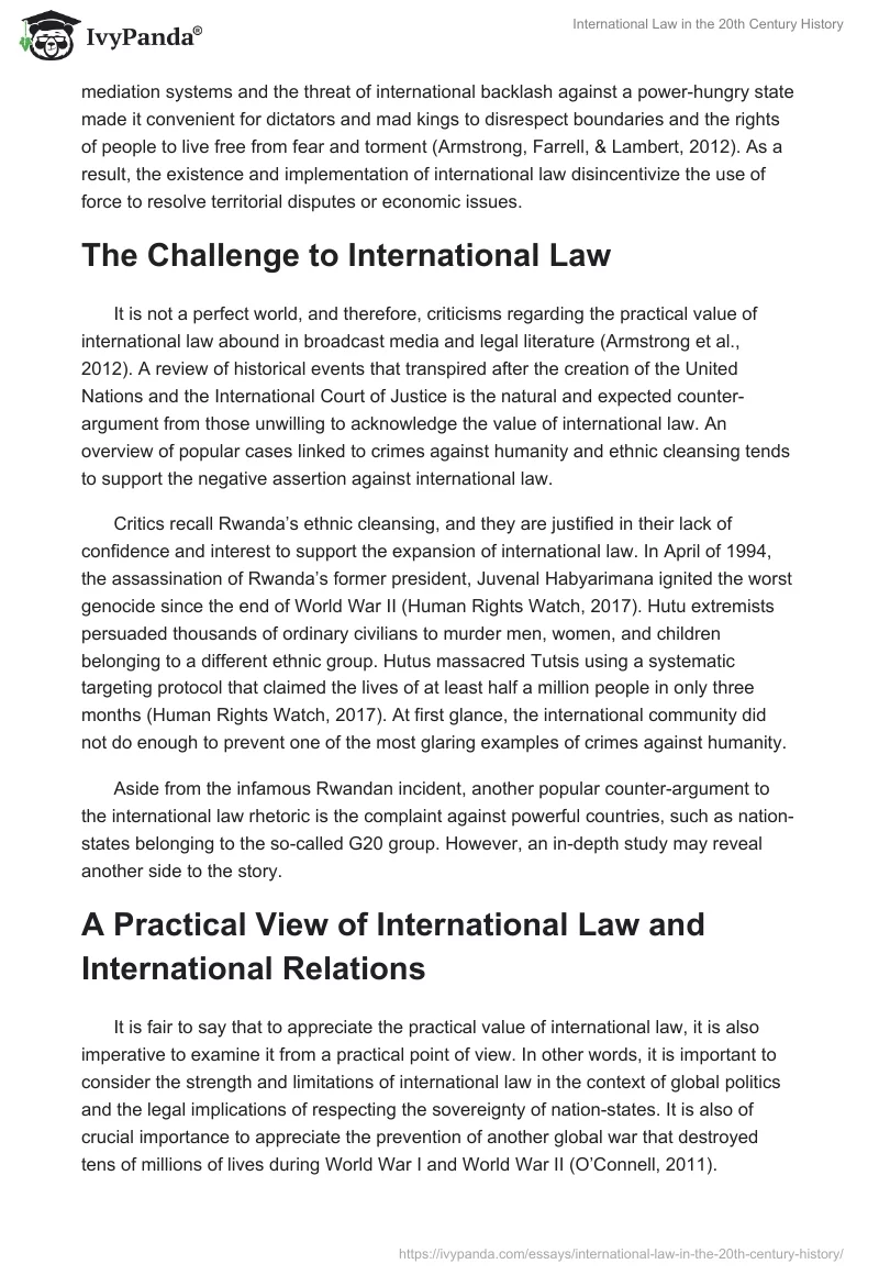 International Law in the 20th Century History. Page 2