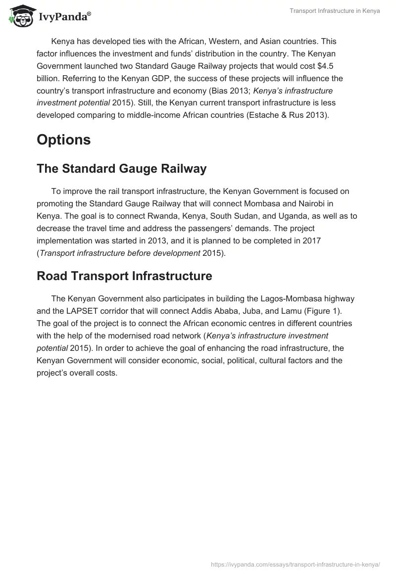 Transport Infrastructure in Kenya. Page 2