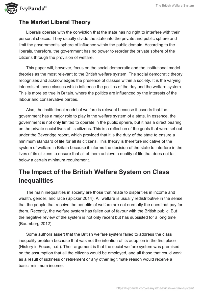 The British Welfare System. Page 4